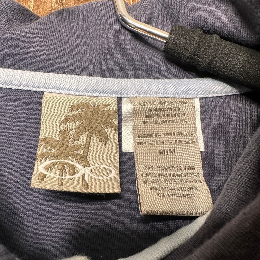 Ocean Pacific Op Mens Blue Grey Short Sleeve Pocket Polo Shirt OPS6JOOP Size M - Picture 4 of 6